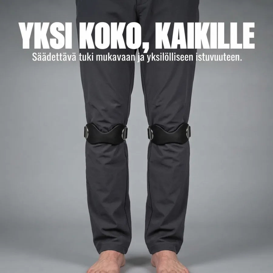 KneeFlex-polvihihnat molemmissa polvissa – yksi koko kaikille