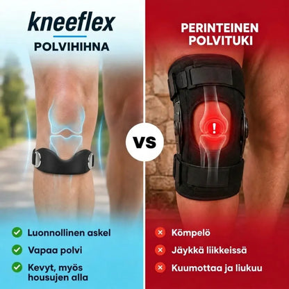 KneeFlex-polvihihna vs. perinteinen polvituki