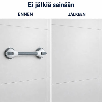 Ennen ja jälkeen: Vilho™ ei jätä jälkiä seinään